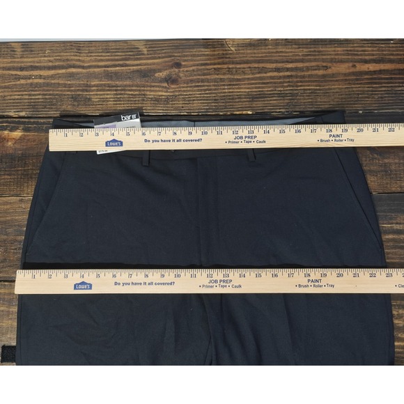 Bar‎ III Men's Dress Pants Trousers Black Wool Blend Size 38 x 32 NEW - Picture 3 of 10